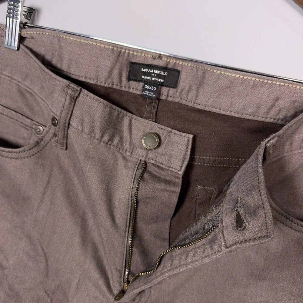 Banana Republic Travel Athletic Pants Mens Size 36x30 Cotton Brown Gorpcore
